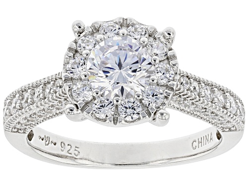 Bella Luce ® 2.52ctw White Diamond Simulant Rhodium Over Sterling Silver Ring (1.44ctw DEW) - Size 10