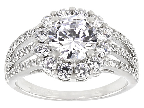 Bella Luce® 4.25ctw White Diamond Simulant Platinum Over Sterling Silver Ring (2.71ctw DEW) - Size 10