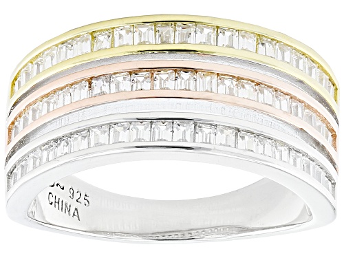 Bella Luce® 1.44ctw Rhodium And 14K Yellow And Rose Gold Over Sterling Silver Ring (0.87ctw DEW) - Size 5