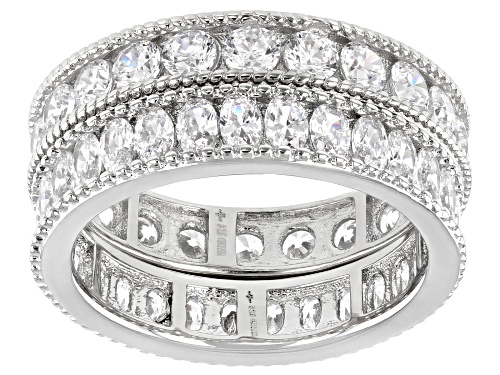 Photo of Bella Luce® 5.15ctw White Diamond Simulant Platinum Over Sterling Silver Band Rings Set Of 2 - Size 5