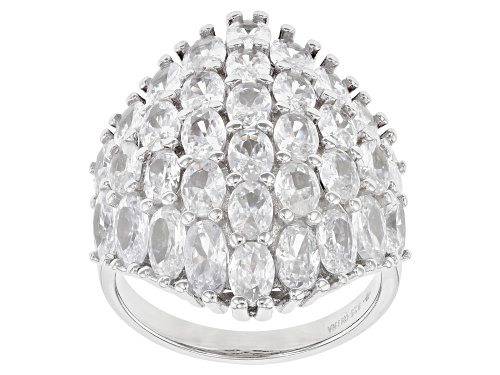 Photo of Bella Luce® 9.12ctw White Diamond Simulant Rhodium Over Sterling Silver Ring (3.36ctw DEW) - Size 8