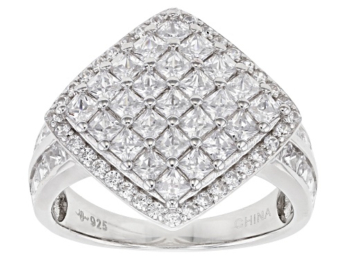 Photo of Bella Luce® 3.38ctw White Diamond Simulant Platinum Over Sterling Silver Ring (2.04ctw DEW) - Size 5