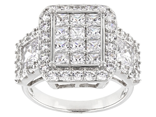 Photo of Bella Luce® 5.17ctw White Diamond Simulant Rhodium Over Sterling Silver Ring (3.13ctw DEW) - Size 7
