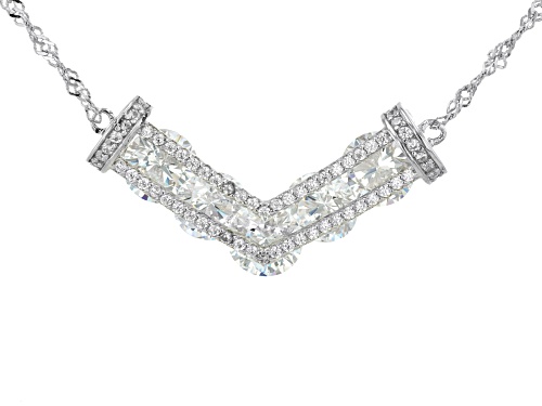Photo of Bella Luce® 6.91ctw White Diamond Simulant Rhodium Over Sterling Silver Necklace(4.18ctw DEW) - Size 18