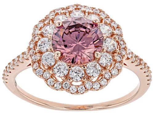 Bella Luce® Esotica™ 3.10ctw Blush Zircon And White Diamond Simulants Eterno™ Rose Ring - Size 11