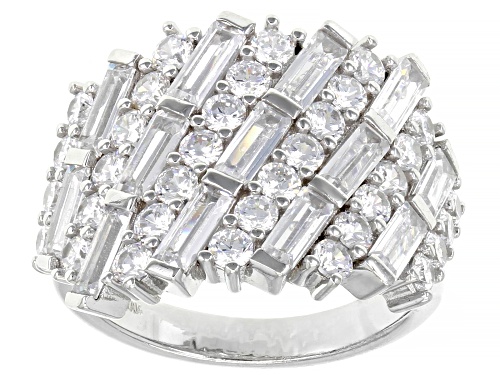 Photo of Bella Luce® 6.56ctw White Diamond Simulant Rhodium Over Sterling Silver Ring(3.97ctw DEW) - Size 7