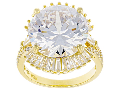 Bella Luce® 18.02ctw White Diamond Simulant Eterno™ Yellow Ring(10.92ctw DEW) - Size 7