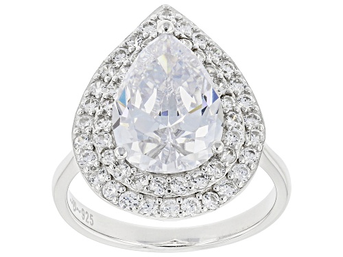 Photo of Bella Luce® 7.44ctw White Diamond Simulant Rhodium Over Sterling Silver Ring(4.50ctw DEW) - Size 11