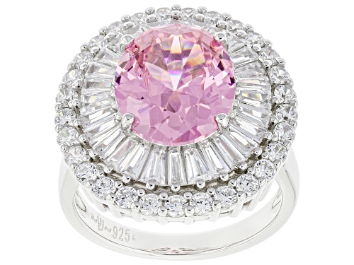 Photo of Bella Luce® 8.50ctw Pink And White Diamond Simulants Rhodium Over Sterling Silver Ring(5.15ctw DEW) - Size 7