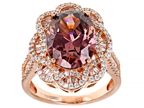 Photo of Bella Luce® Esotica™ 10.33ctw Blush Zircon And White Diamond Simulants Eterno™ Rose Ring - Size 10