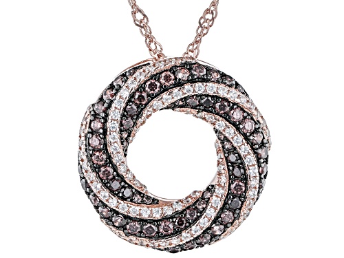 Photo of Bella Luce® 1.82ctw Mocha And White Diamond Simulants Eterno™ Rose Pendant With Chain(1.10ctw DEW)
