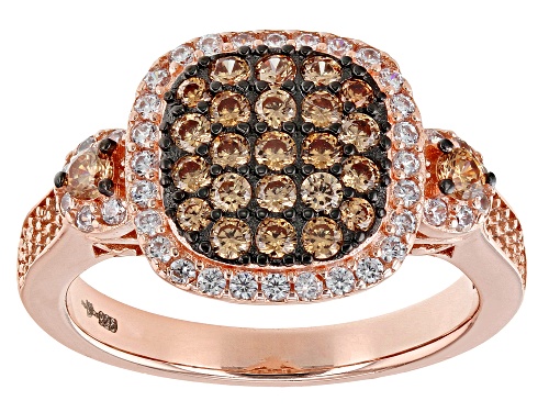 Bella Luce® 1.60ctw Champagne And White Diamond Simulants Eterno™ Rose Ring(0.96ctw DEW) - Size 9