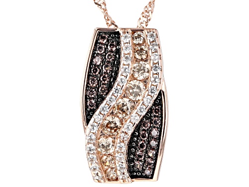Photo of Bella Luce® 1.25ctw Mocha, Champagne, And White Diamond Simulants Eterno™ Rose Pendant With Chain