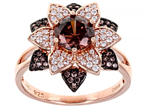 Photo of Bella Luce® 2.26ctw Mocha And White Diamond Simulants Eterno™ Rose Ring(1.36ctw DEW) - Size 5