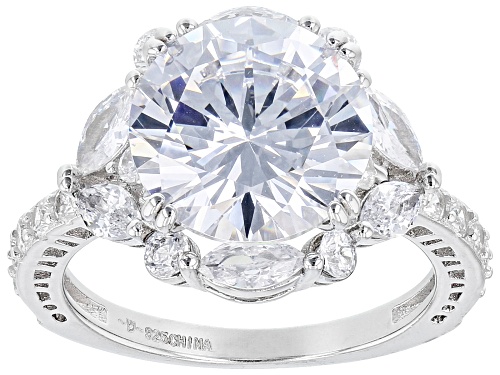 Photo of Bella Luce® 9.69ctw White Diamond Simulant Rhodium Over Sterling Silver Ring - Size 7