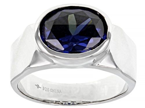 Bella Luce® Esotica™ 4.59ctw Tanzanite Simulant Rhodium Over Sterling Silver Ring - Size 7