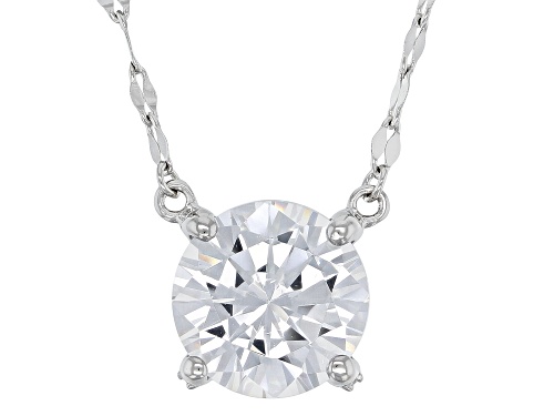 Bella Luce® 4.55ctw White Diamond Simulant Platinum Over Silver 100 Facet Necklace (2.75ctw DEW) - Size 18