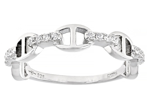 Bella Luce® 0.19ctw White Diamond Simulant Rhodium Over Sterling Silver Ring(0.11ctw DEW) - Size 7