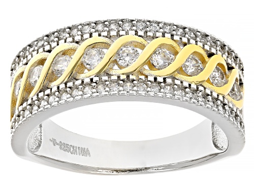 Bella Luce® 0.83ctw White Diamond Simulant Rhodium And 14k Yellow Gold Over Silver Ring(0.50ctw DEW) - Size 7