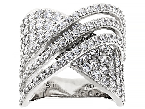 Bella Luce® 4.88ctw White Diamond Simulant Platinum Over Sterling Silver Ring(2.95ctw DEW) - Size 7