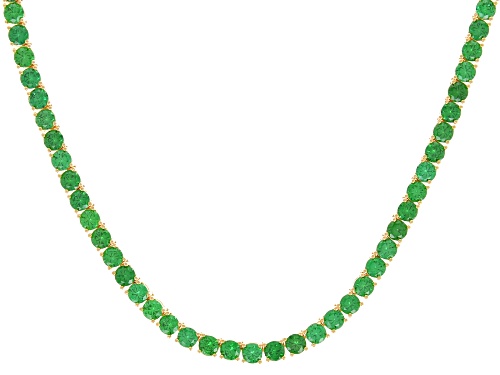 Bella Luce® 39.36ctw Emerald Simulant Eterno™ Yellow Tennis Necklace - Size 18