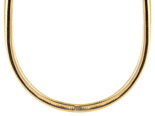 Moda Al Massimo® 18k Yellow Gold Over Bronze With Rhodium Reversible 20 Inch Omega Necklace - Size 20