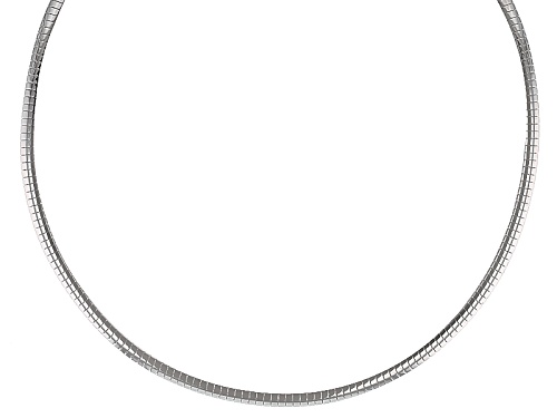 Photo of Moda Al Massimo® Rhodium Over Bronze 4mm Omega 18 Inch Necklace - Size 18