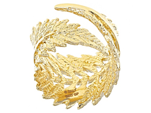 Photo of Moda Al Massimo® 18k Yellow Gold Over Bronze Leaf Ring - Size 6