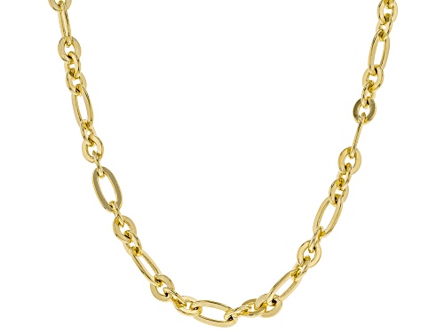 Photo of Moda Al Massimo® 18k Yellow Gold Over Bronze Figaro 34 Inch Chain Necklace - Size 34