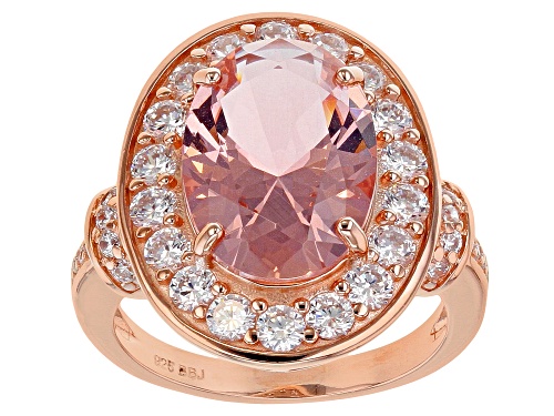 Photo of Bella Luce ® Esotica ™ 8.27ctw Morganite and White Diamond Simulants Eterno ™ Rose Ring - Size 5
