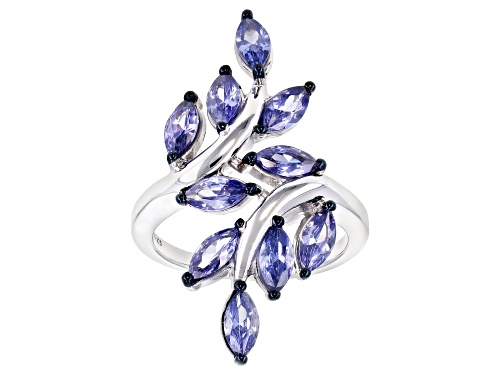 Photo of Bella Luce ® Esotica ™ 3.60ctw Blue Tanzanite Simulant Rhodium Over Sterling Silver Ring - Size 7