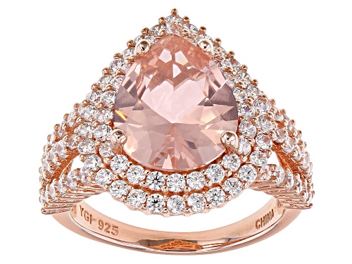 Photo of Bella Luce ® Esotica™ 8.27ctw Morganite And White Diamond Simulants Eterno™ Rose Ring - Size 5