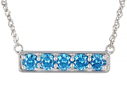 Photo of Bella Luce® Esotica™ 3.00ctw Neon Apatite Simulant Rhodium Over Sterling Silver Necklace - Size 19
