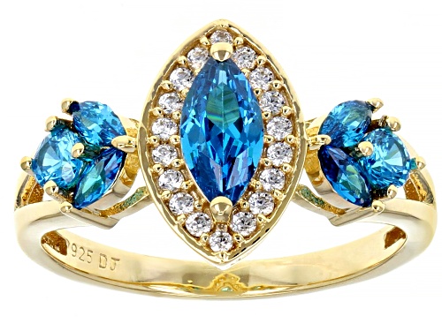 Photo of Bella Luce® Esotica™ 1.90ctw Neon Apatite And White Diamond Simulants Eterno™ Yellow Ring - Size 7