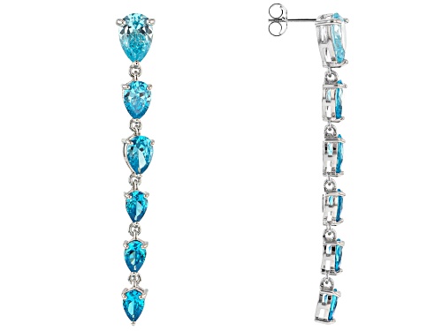 Photo of Bella Luce® Esotica™ 11.95ctw Multi Gemstone Simulants Rhodium Over Sterling Silver Earrings