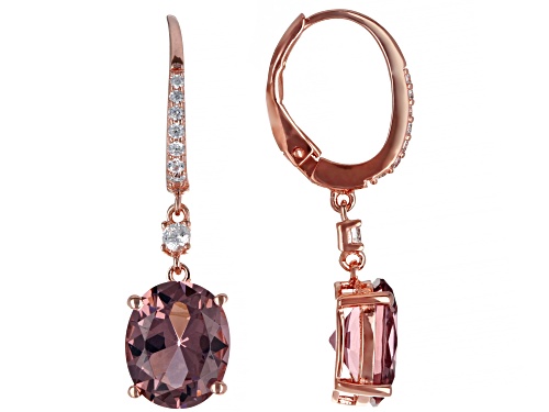 Bella Luce ® Esotica™ 7.25ctw Blush Zircon And White Diamond Simulants Eterno™ Rose Earrings