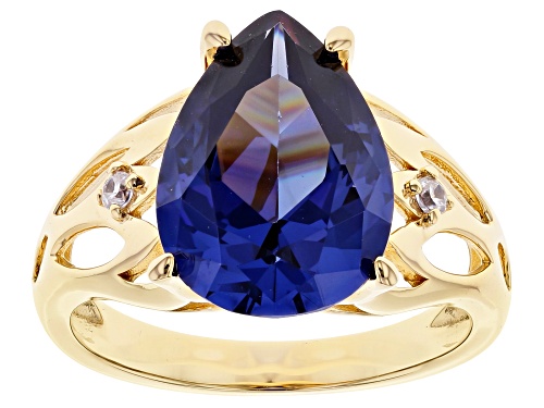 Photo of Bella Luce ® Esotica™ 9.27ctw Tanzanite And White Diamond Simulant Eterno™ Yellow Ring - Size 8