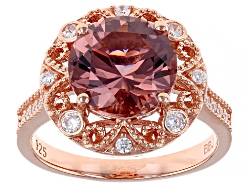 Photo of Bella Luce ® Esotica™ 4.34ctw Blush Zircon And White Diamond Simulants Eterno™ Rose Ring - Size 11