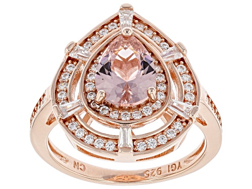 Photo of Bella Luce ® Esotica™ 2.67ctw Morganite And White Diamond Simulants Eterno™ Rose Ring - Size 7