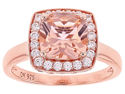 Bella Luce® Esotica™ 4.05ctw Morganite and White Diamond Simulants Eterno™ Rose Ring - Size 12