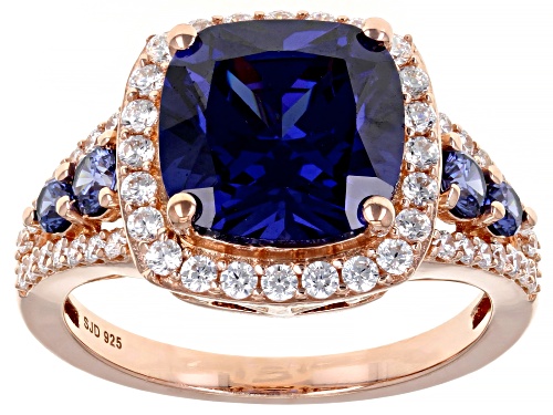 Bella Luce® Esotica™ 8.92ctw Tanzanite And White Diamond Simulants Eterno™ Rose Ring - Size 8