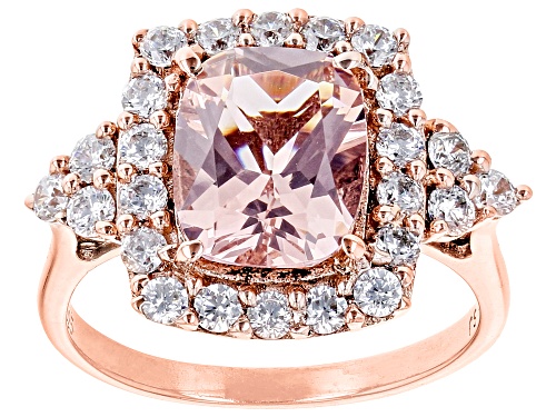 Photo of Bella Luce® Esotica™ 4.07ctw Morganite And White Diamond Simulants Eterno™ Rose Ring - Size 10