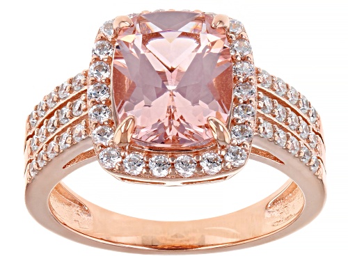 Photo of Bella Luce® Esotica™ 4.38ctw Morganite And White Diamond Simulants Eterno™ Rose Ring - Size 11