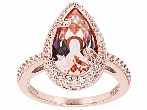 Photo of Bella Luce® Esotica™ 4.66ctw Morganite And White Diamond Simulants Eterno™ Rose Ring - Size 10