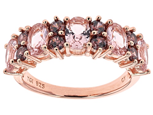 Bella Luce® Esotica™ 3.84ctw Morganite And Blush Zircon Simulants Eterno™ Rose Ring - Size 7