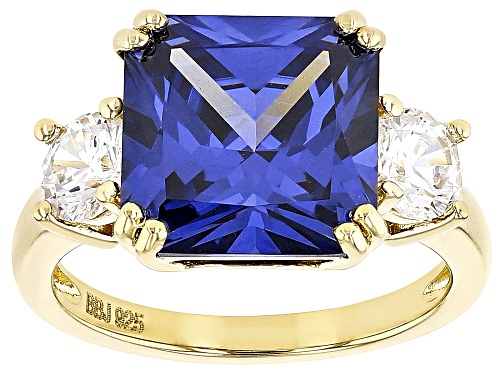 Bella Luce® Esotica™ 11.53ctw Tanzanite And White Diamond Simulants Eterno™ Yellow Ring - Size 7