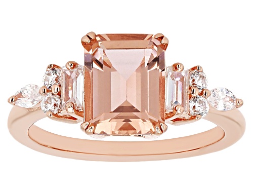 Bella Luce® Esotica™ 3.03ctw Morganite And White Diamond Simulants Eterno™ Rose Ring - Size 8