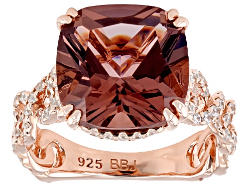 Bella Luce® Esotica™ 10.54ctw Blush Zircon And White Diamond Simulants Eterno™ Rose Ring - Size 7