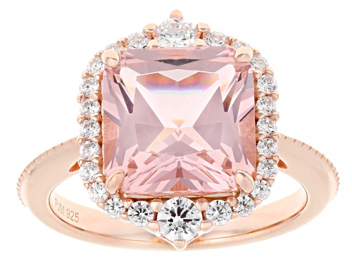 Bella Luce® Esotica™ 5.01ctw Morganite And White Diamond Simulants Eterno™ Rose Ring - Size 9