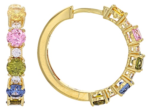 Bella Luce® Esotica™ 4.53ctw Multi-gem Simulants Eterno™ Yellow Hoops
